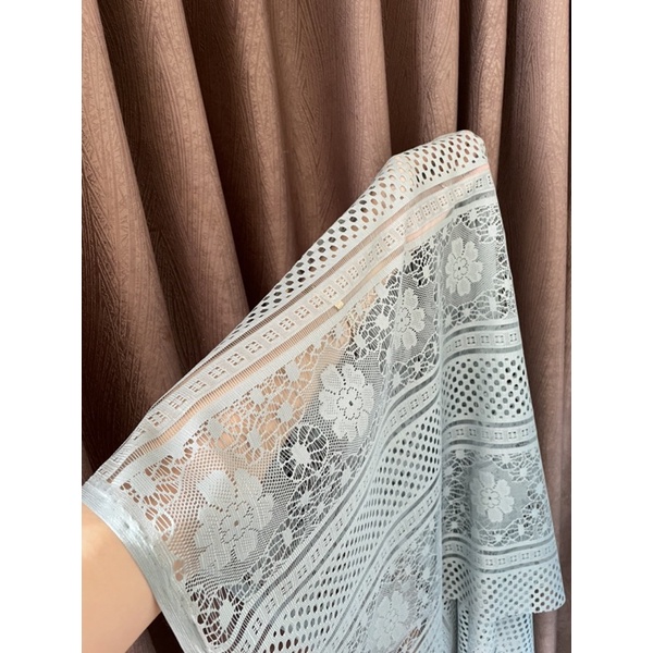 Brokat Lace Vintage Royal warna Pastel Blue