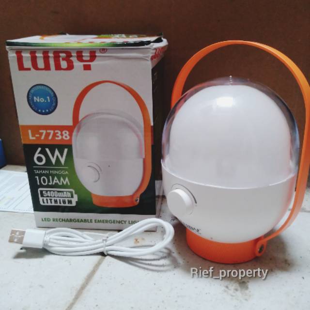 Lampu emergancy luby L-7738 6watt