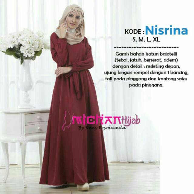 Gamis Baloteli Nisrina Dress Michan