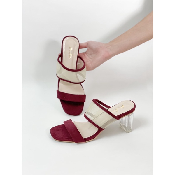 Anastasia Suede Glass Heels