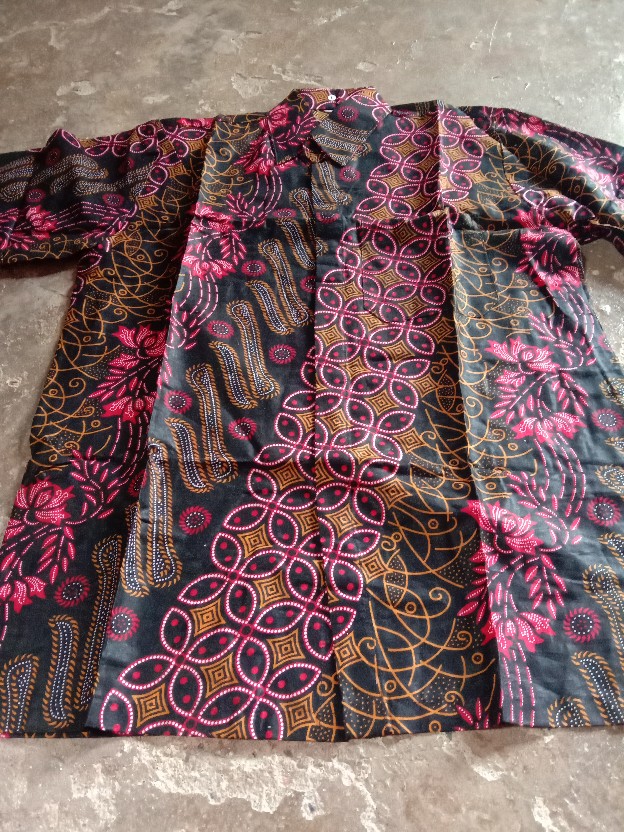 Batik Couple Modern Terbaru - Couple Kondangan Kresna Brukat Tulle Payet Mutiara Lengan Panjang