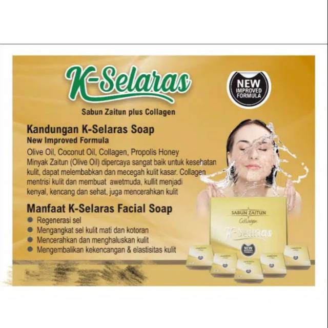 Sabun Zaitun Collagen K-Selaras (100% ORIGINAL)