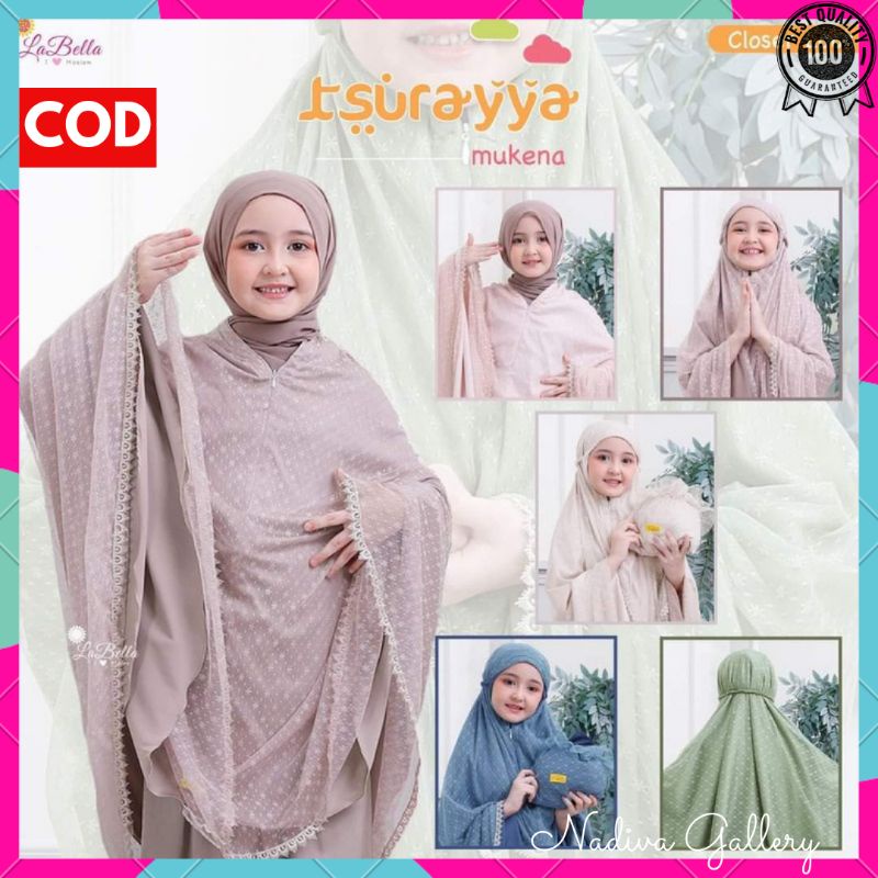 (3 - 7 th) Mukena Anak perempuan tanggung tutu mewah cantik brukat terbaru 2021 2022 lebaran travel 