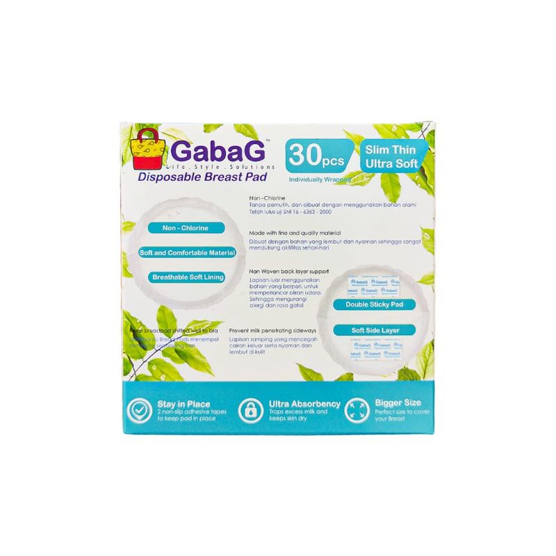 GABAG BREASTPAD CLASSIC 30 PCS