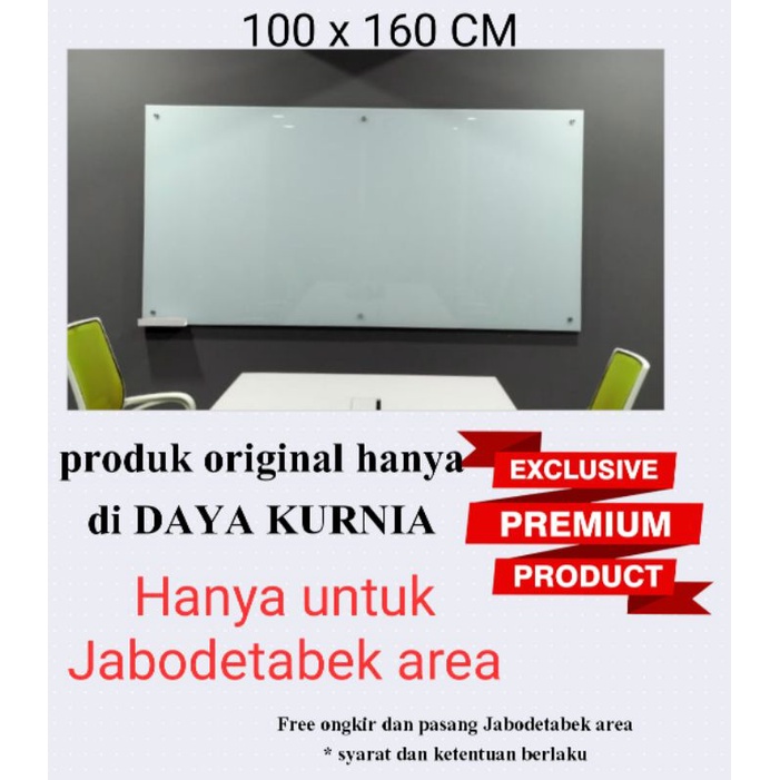 

Glassboard 100x160cm papan tulis kaca original kualitas terjamin