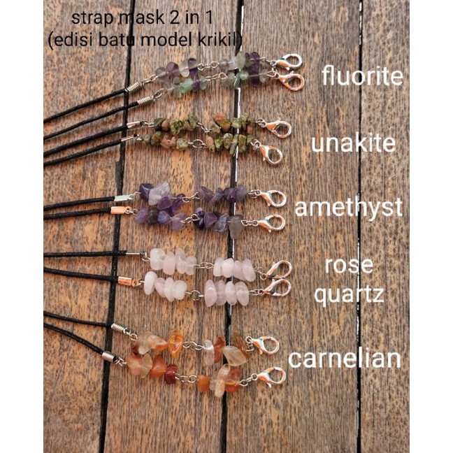 strap masker 2in1 batu alam