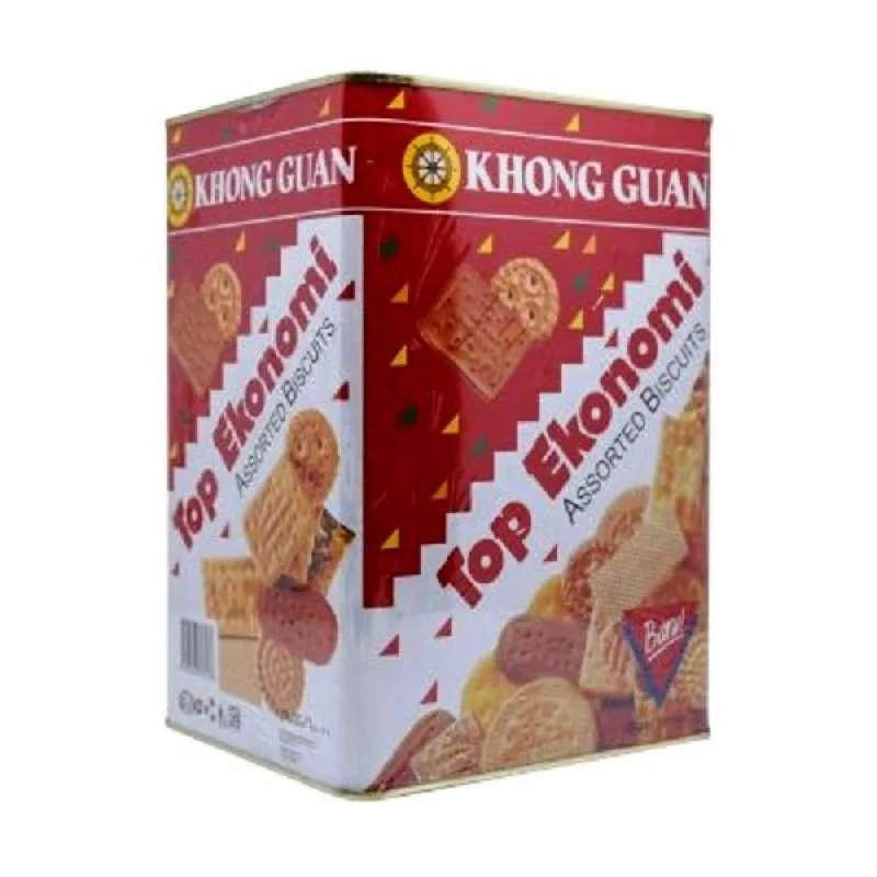 

Khong Guan Assorted Top Biskuit Ekonomi Kaleng Besar [1150g] | Festive