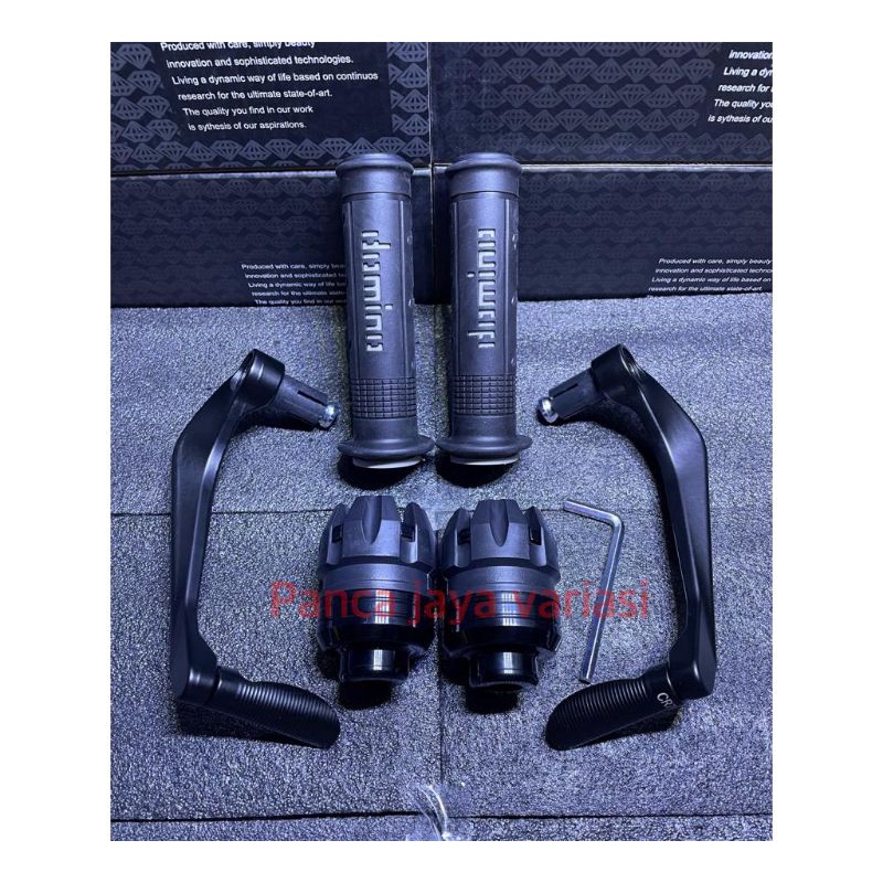 Paket Proguard Karbon Sabit Handguard  Carbon 3in   Jalu As Roda Grip Universal Semua Motor