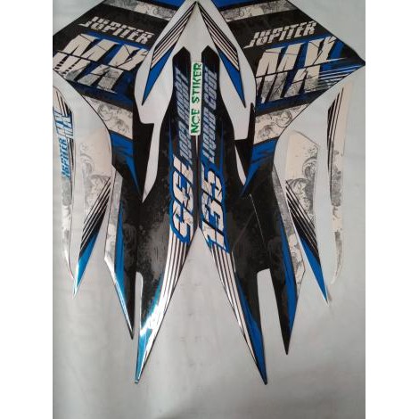 Ts Stiker Striping Yamaha Jupiter Mx 135 Tahun 2013 Warna Biru