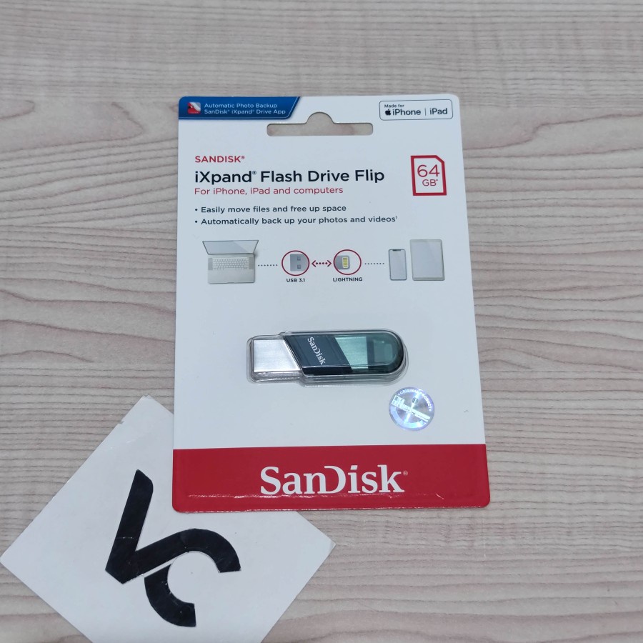 SanDisk iXpand Flip 64GB OTG USB 3.1 Flash Drive Flashdisk 64 GB For iPhone iPad