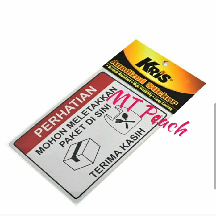 

KRIS STIKER MOHON MELETAKAN PAKET DISINI SIGN LABEL ANODIZED STICKER MA17