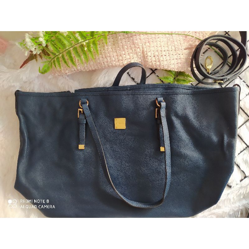 preloved like new tas tote sisley navy