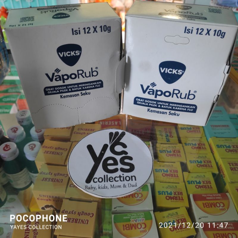 Vicks inhaler vaporub obat gosok kemasan saku 25 g 10 5 viks inheler 0.5 ml batuk pilek flu hidung