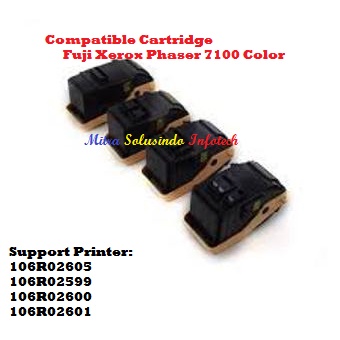 Toner Cartridge Compatible Fuji Xerox Phaser 7100 106R02605 106R02599 106R02600 106R02601 Color