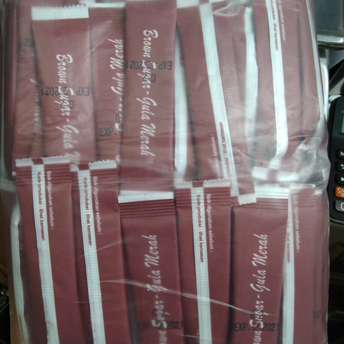 

ds001vv Gula Merah Saset Stick / Brown Sugar Stick Sachet 125Pcs Fsfs201