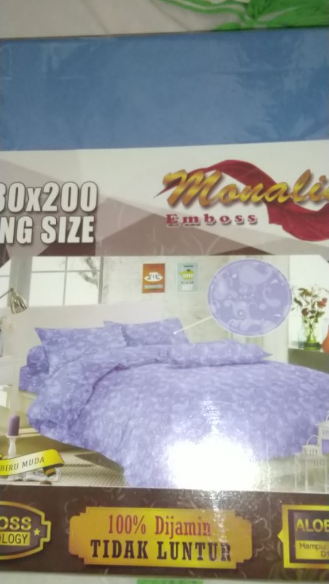 Rc Sprei Monalisa Emboss King 180x200 Cm T. 20 Free Merah Putih Sport Tidak Berlabel