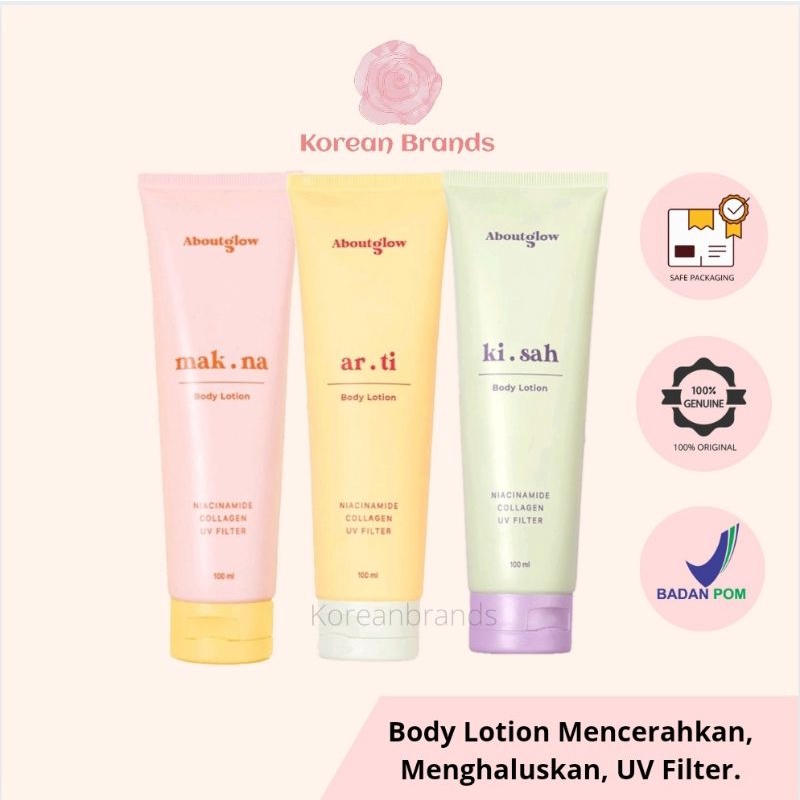 Aboutglow Mak.na | Ar.ti | Ki.sah Whitening Body Lotion 100ml