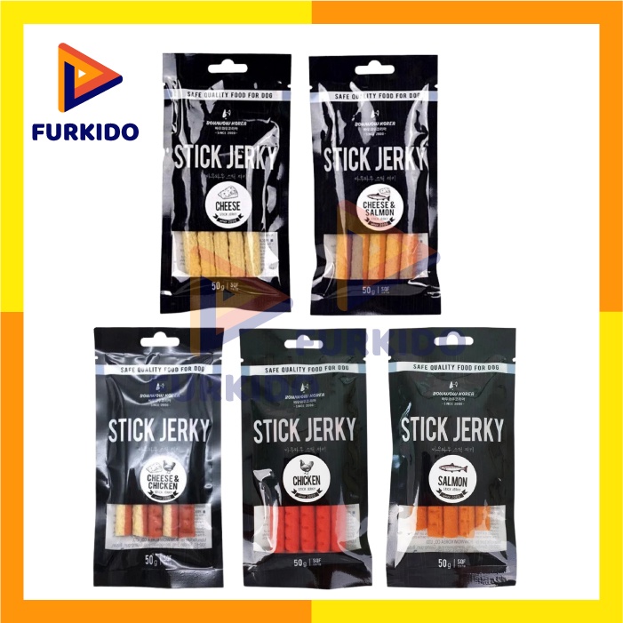 Bowwow Stick Jerky 50 Gram 5 pcs / Treats for Dogs / Snack Anjing