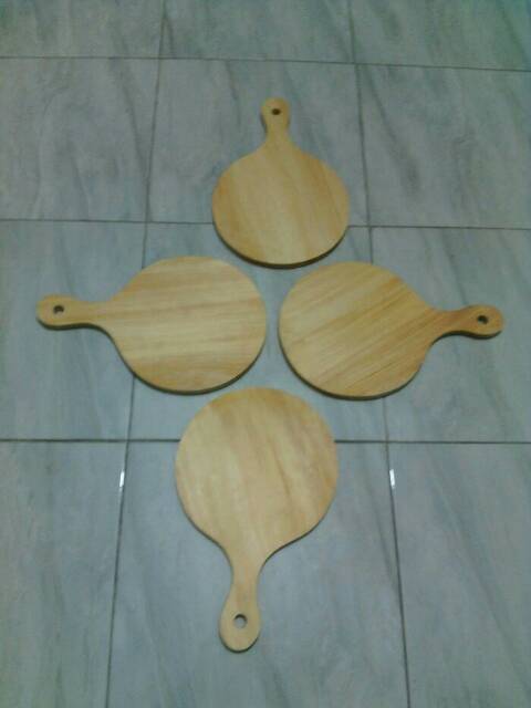 Talenan Kayu Pinus Diameter 30cm / Wooden Cutting Board / Talenan Pizza