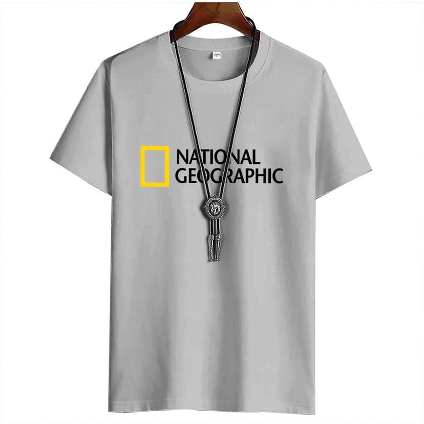 Kiyowo Baju Kaos Distro Fashion Atasan Kasual Pria National Geographic Lengan Pendek