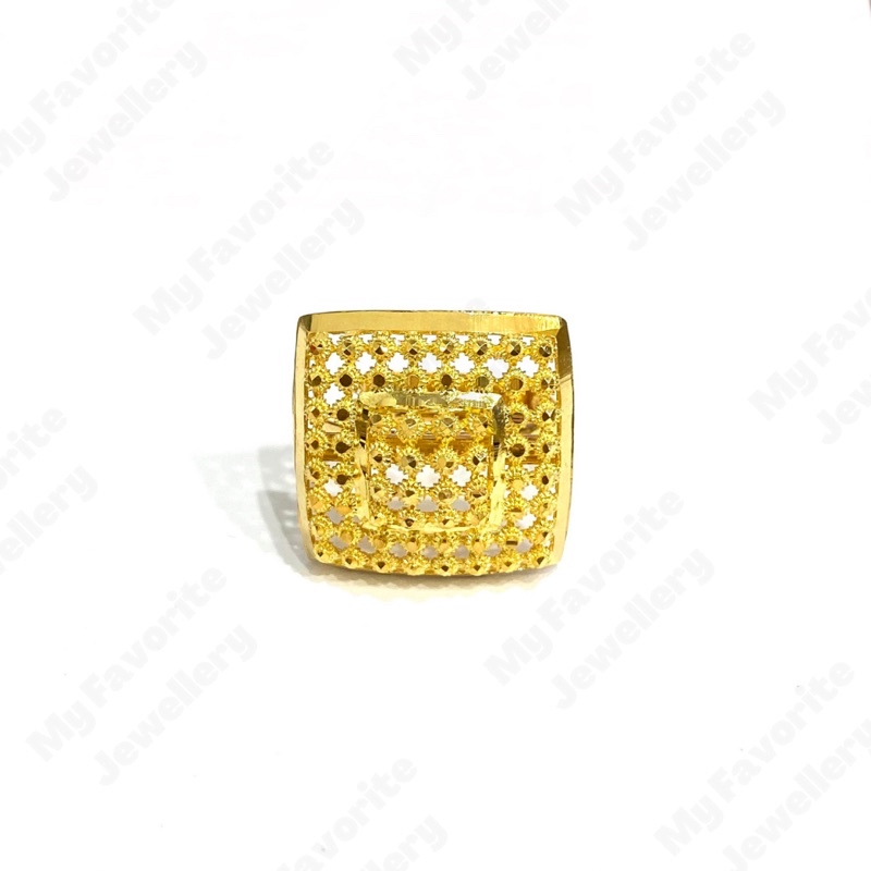 Cincin Borobudur Ringan Adjustable Emas Asli Kadar 700 dan 875