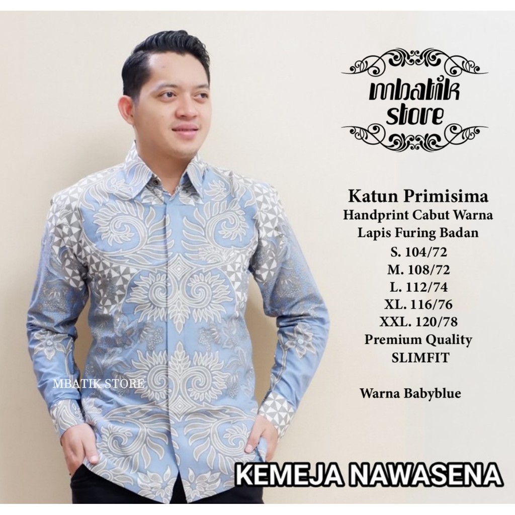 Nitisara Kemeja Batik Pria Panjang Full Furing by Dewo