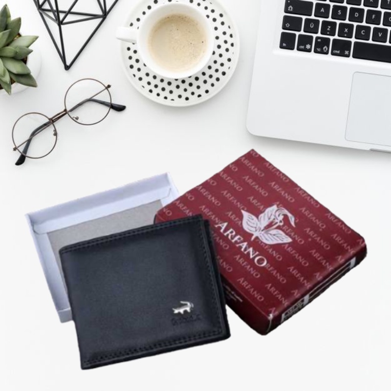Dompet Walet Lipat Kartu Leather Pria Laki Laki Cowok Kulit Sintetis Asli Ori Premium Terbaru Kekini