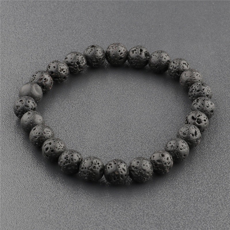 Gelang Chakra Reiki Energy Healing Yoga Natural Lava Stone GEM-102