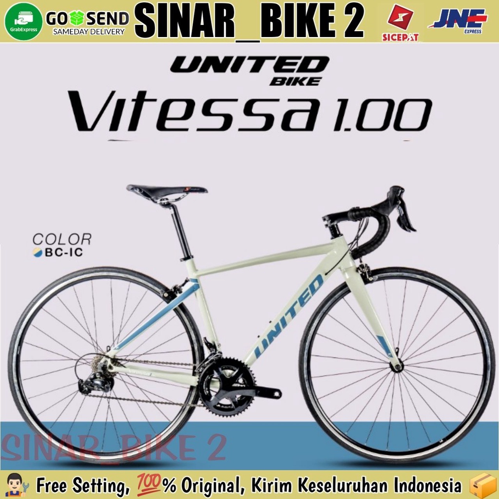 Sepeda Roadbike UNITED VITESSA 1.00 1.0 700C Balap Alloy 18 Speed