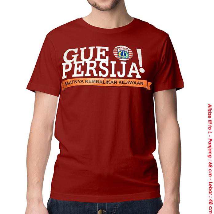 Kaos Baju Distro Bola Indonesia - Persija Gue Red Best Quality