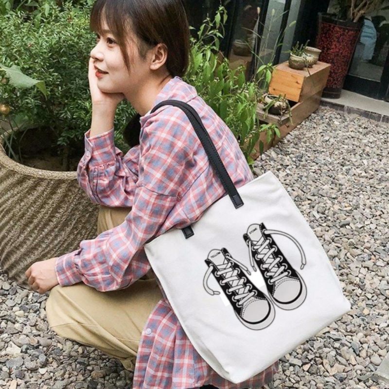 dem_sare / DS1114 Tote bag wanita Totebag Sablon Tas Fashion Wanita Tote Bag Laptop Resleting   Totebag tote Karakter Tote bag wanita custom motif