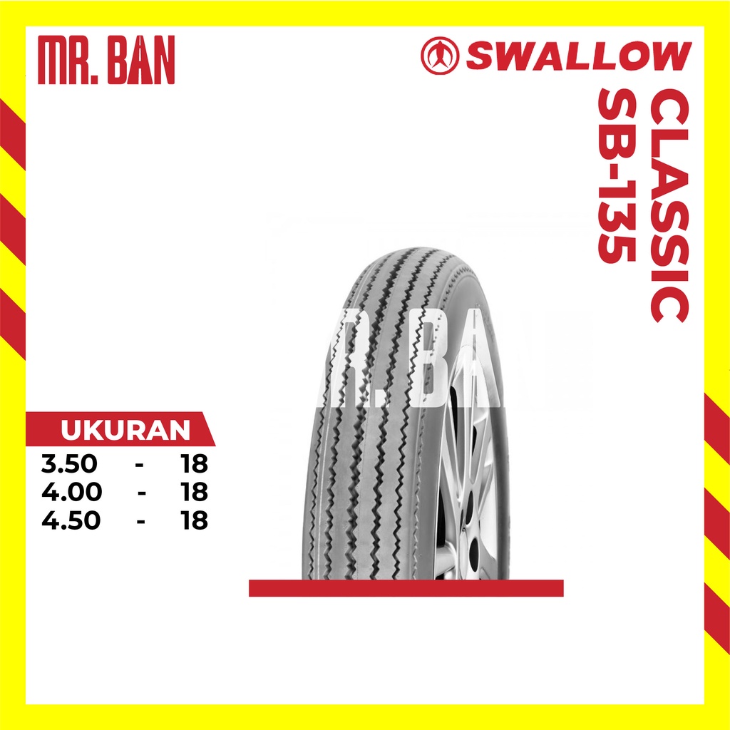 BAN LUAR MOTOR KLASIK JAPSTYLE RING 18 SWALLOW SB-135 CLASSIC TUBETYPE 350 400 450 TT