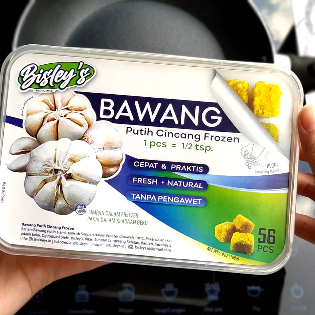 

Bisleys Bawang Putih Cincang Frozen | Frozen minced garlic
