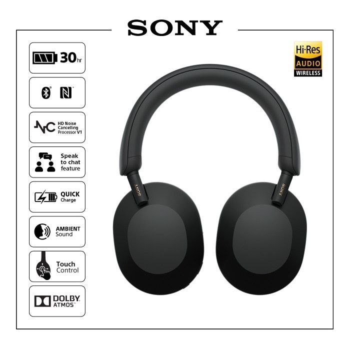 Sony Headphone Wireless Noise Cancelling WH-1000-XM5 Garansi Resmi Sony Indonesia 1 Tahun