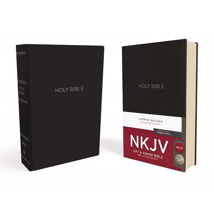 

NKJV Gift and Award Bible Leather-Look Black Red Letter Edition