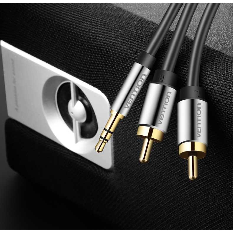 Vention Kabel 3.5mm Male ke 2 RCA Male HiFi Adapter Cable Konverter PC Komputer Laptop Murah