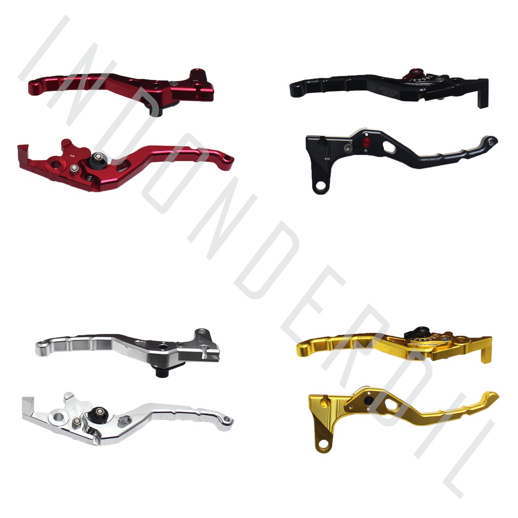 Handle-Handel-Hendel-Hendle-Tuas Rem Variasi Aerox 155 &amp; Lexi TST Cnc-PnP Emas-Merah-Silver-Hitam