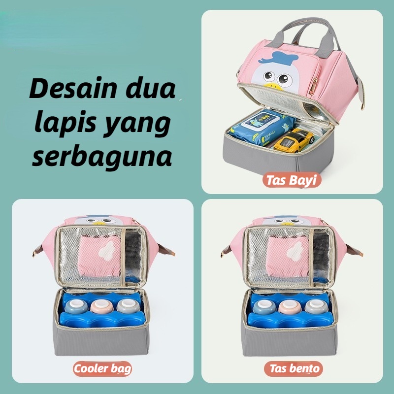 Tas Susu dan Botol Susu Bayi/ Diaper Bag Tas Popok / Multifungsi Tas Asi Cooler Bag Dan Tas Bayi/Botol Susu Bayi/Penghangat Susu Bayi/Pemanas Botol Susu