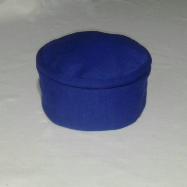 peci lipat mesir biru polos