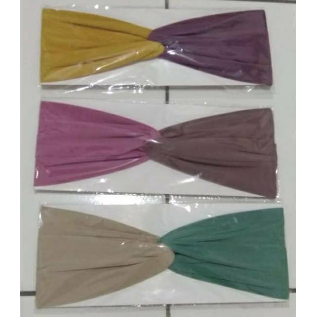 BANDANA KOREA 2 WARNA LENTUR ELASTIS /BANDO RAMBUT