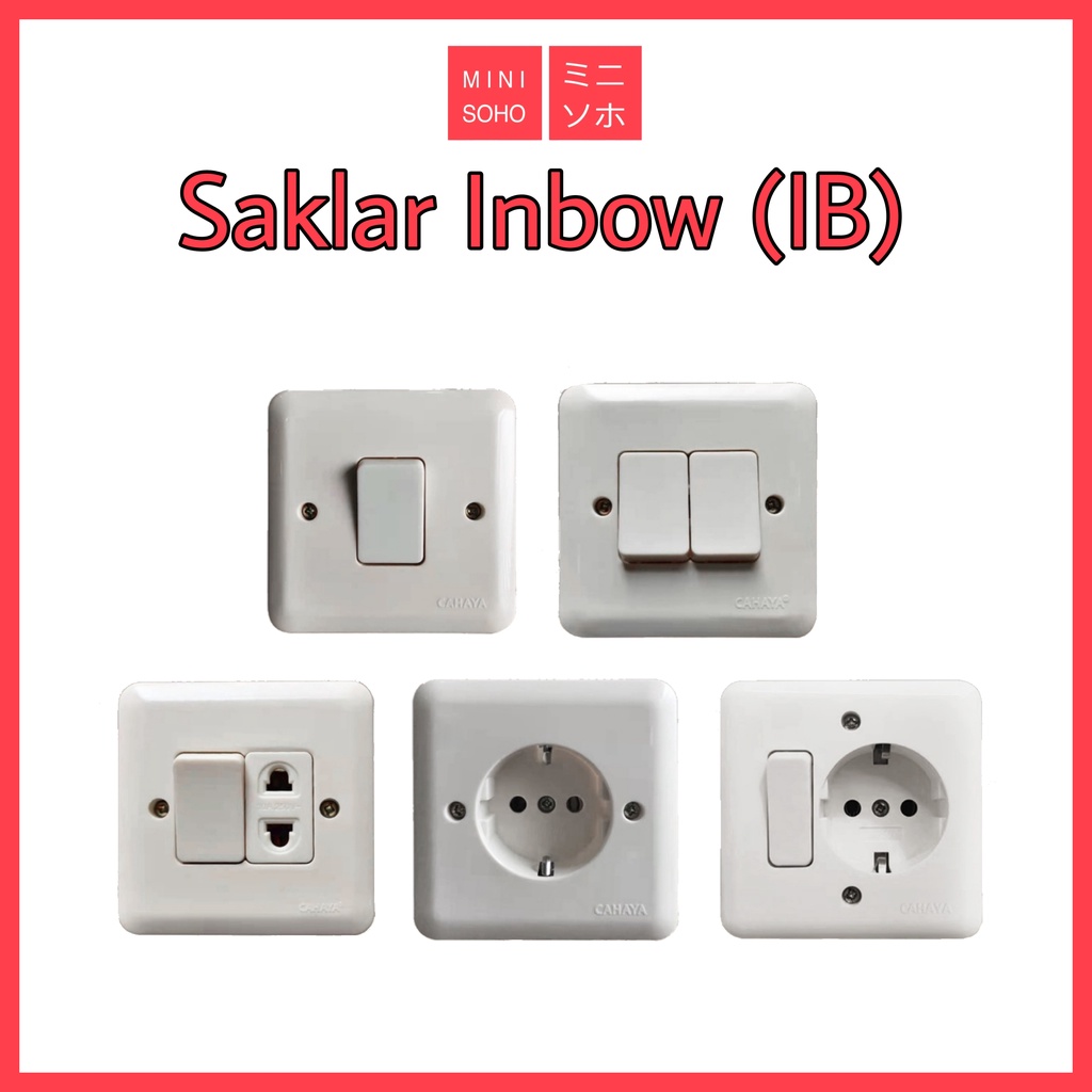 Saklar Inbow IB indoor SNI Sakelar Sakalar Putih Modern Minimalis