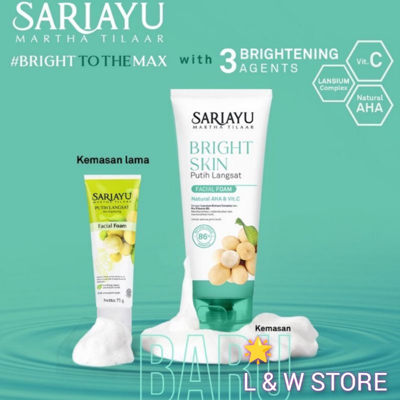 Sariayu Putih Langsat Facial Foam 75gr/Kemasan Baru 100% Original