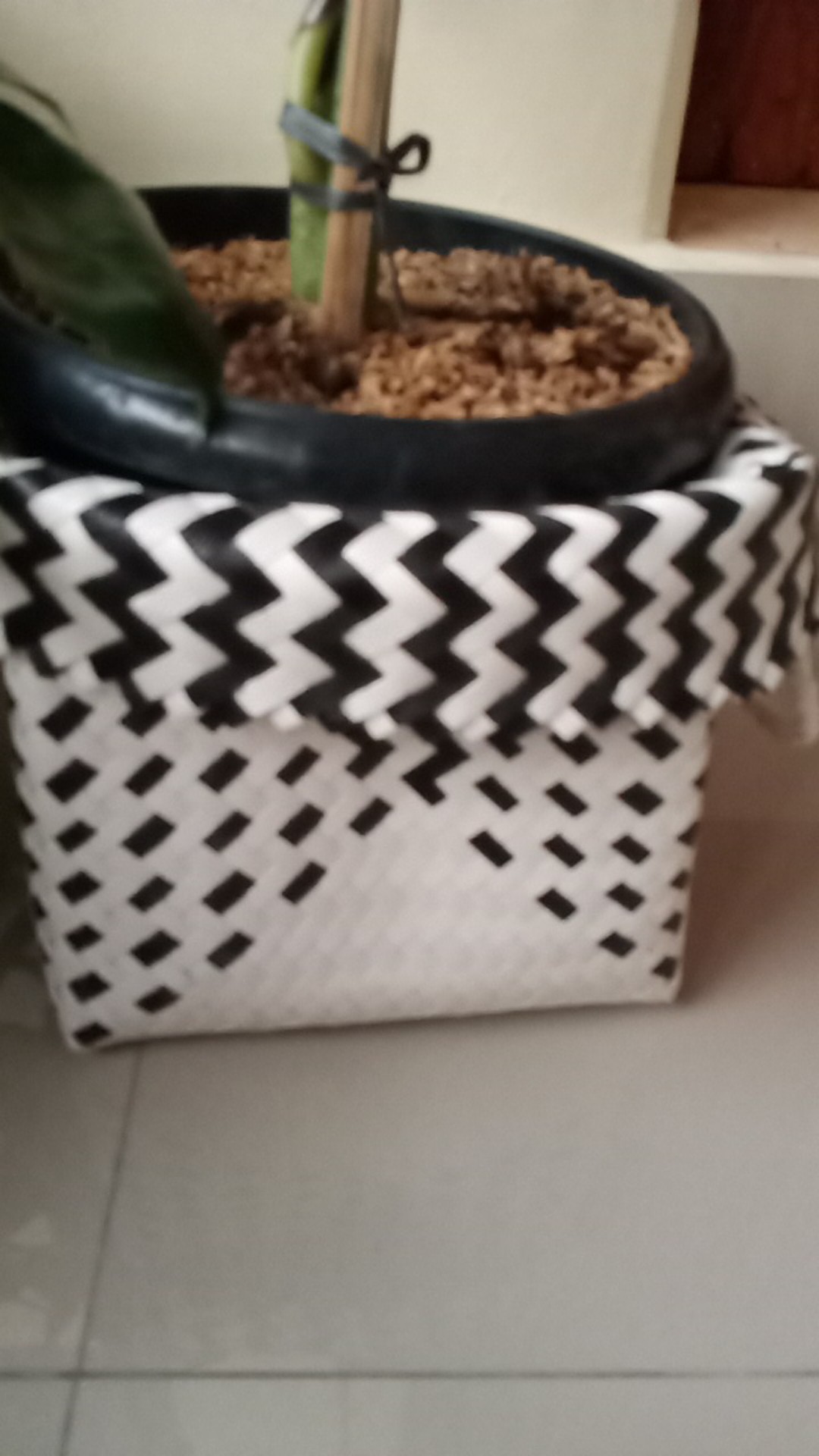 Keranjang Belanja / Tas Belanja / Keranjang Anyaman Plastik / Tas Kerajinan E05