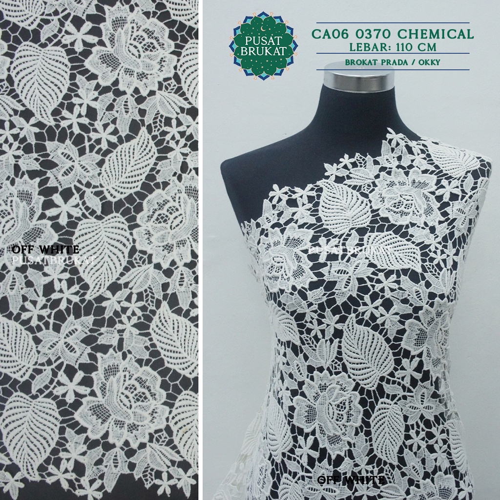 KAIN BRUKAT BRIDAL CHEMICAL - KAIN BROKAT CHEMICAL / OKKY KEBAYA BORDIR [harga per 0.5m]