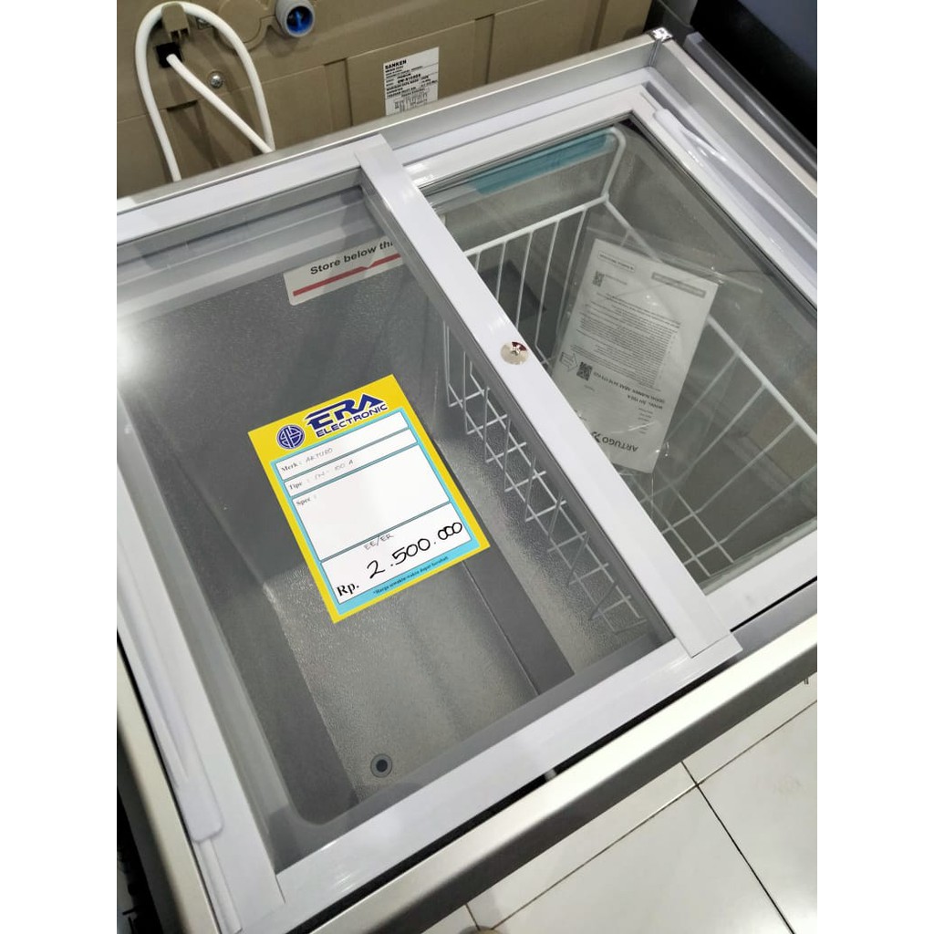 Freezer Box Display Cooler Sliding Kaca Artugo SH-100A / 100 liter Gratis Ongkir Magelang