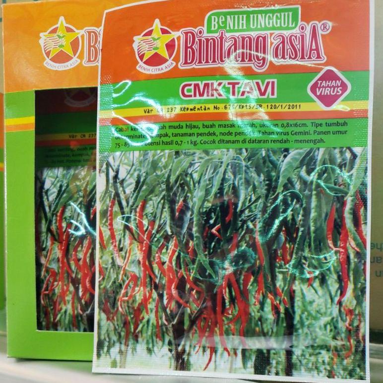 BENIH BIBIT CABAI KERITING CMK TAVI 10 GR BINTANG ASIA TERLARISS...,,,,,