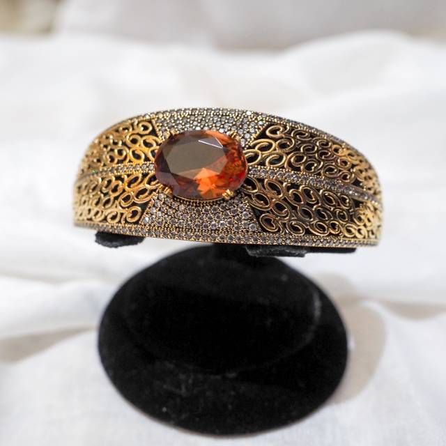 Bangle Gelang Zultanite Silver & Bronze Asli Turki