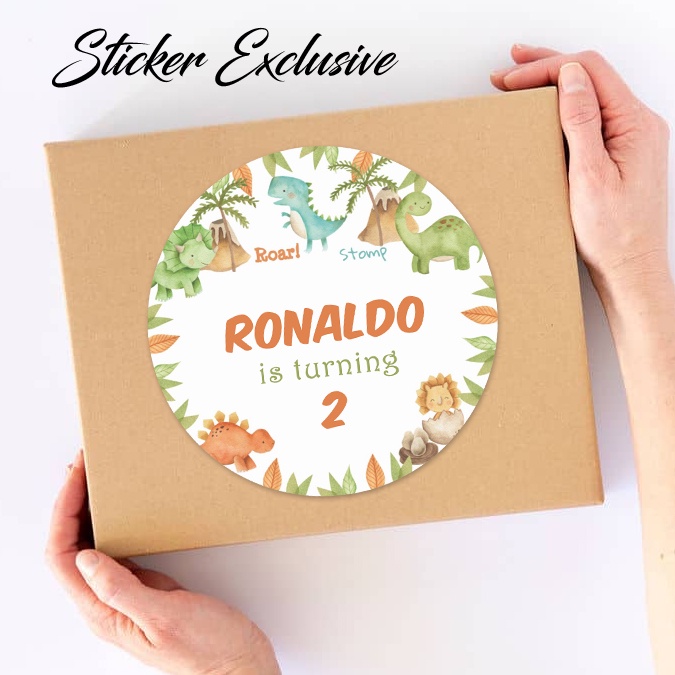 

50 STIKER / STICKER DINOSAURUS 2-1 UTK BAG / BENTO / SOUVENIR ULTAH ULANG TAHUN