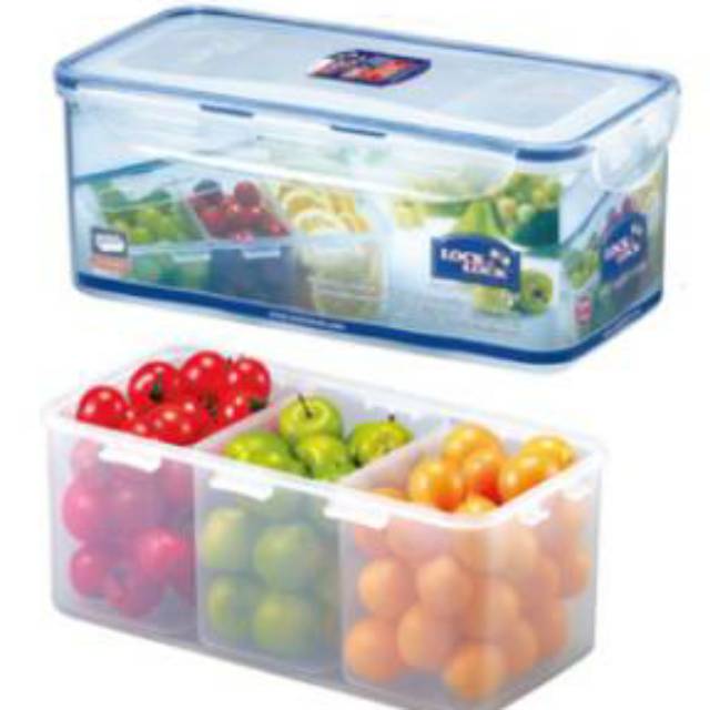Lock n Lock Food Container 3.4L HPL848 with Tray / HPL848C with Divider - wadah buah wadah makanan