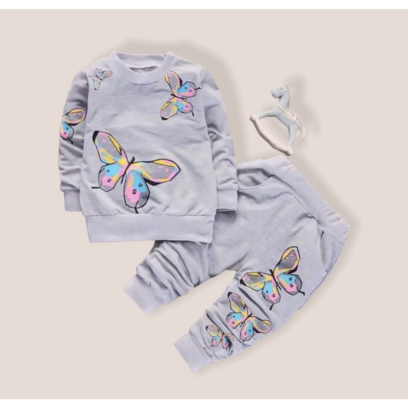 SETELAN SWEATER BUTERFLY 1-5 TAHUN